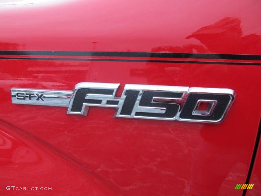 2010 F150 STX SuperCab 4x4 - Vermillion Red / Medium Stone photo #7