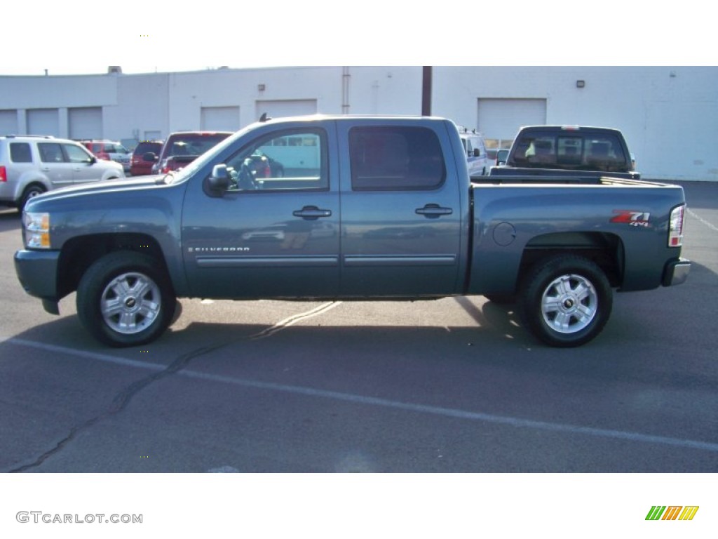 2009 Silverado 1500 LT Crew Cab 4x4 - Blue Granite Metallic / Ebony photo #6