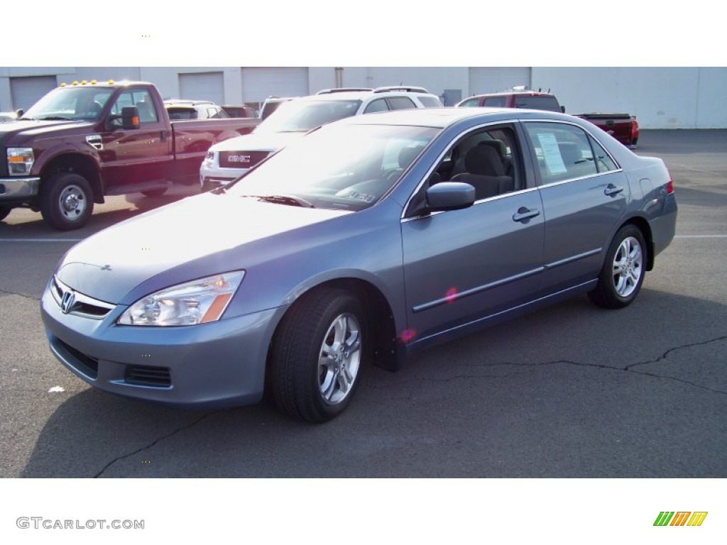 2007 Accord EX Sedan - Cool Blue Metallic / Gray photo #1