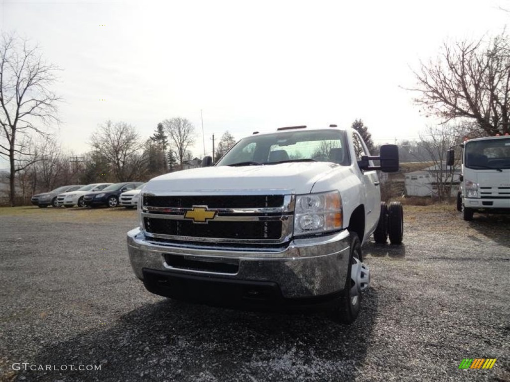 Summit White 2012 Chevrolet Silverado 3500HD WT Regular Cab 4x4 Chassis Exterior Photo #59699909