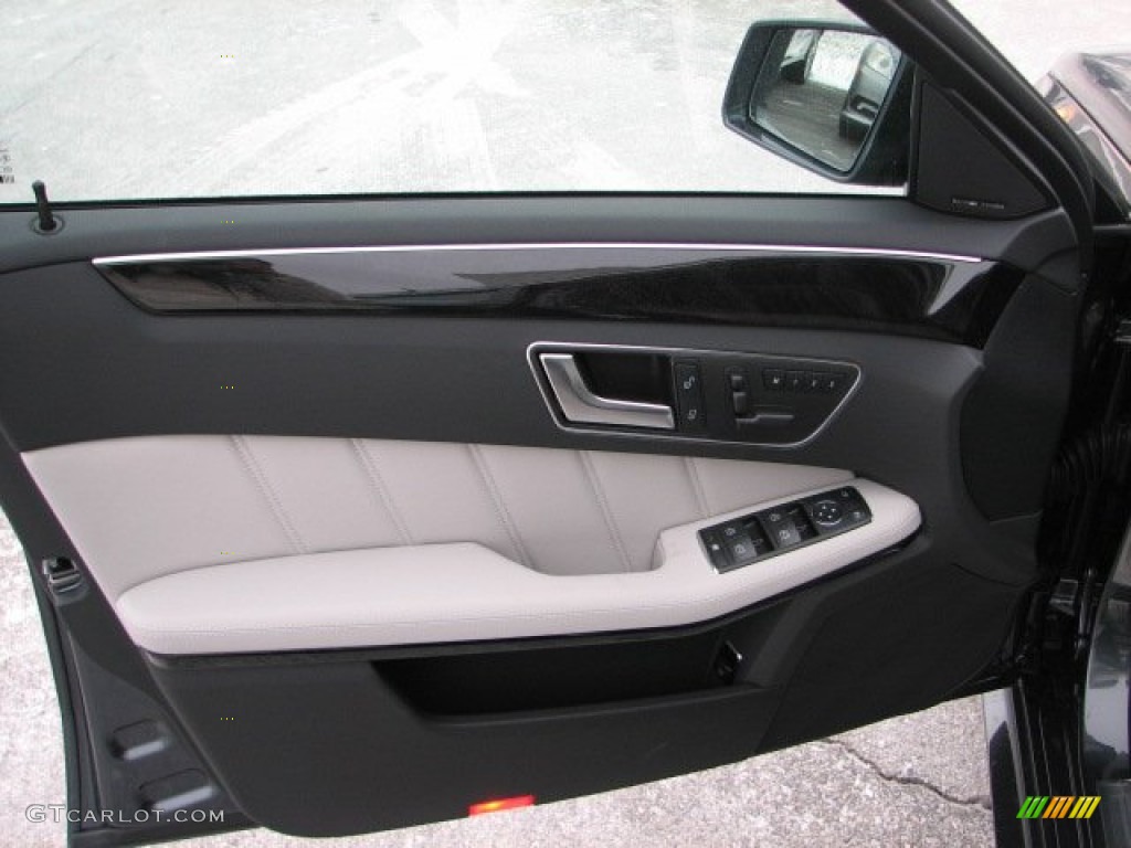2012 Mercedes-Benz E 350 4Matic Sedan Ash/Black Door Panel Photo #59700924