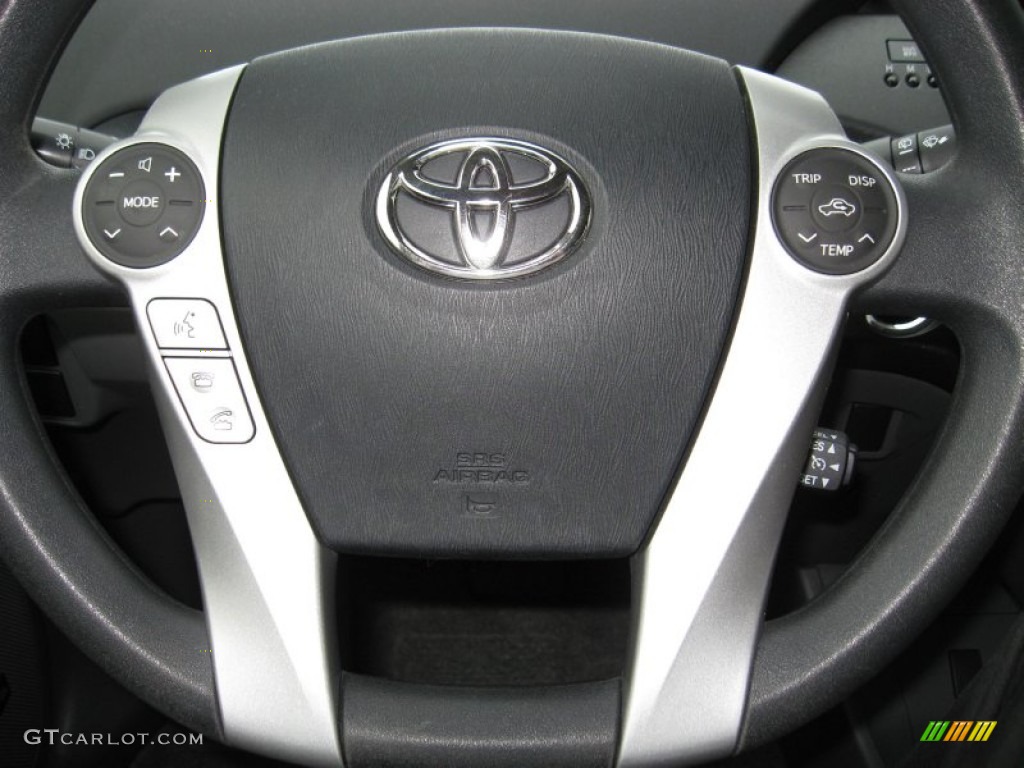 2010 Toyota Prius Hybrid III Dark Gray Steering Wheel Photo #59701020