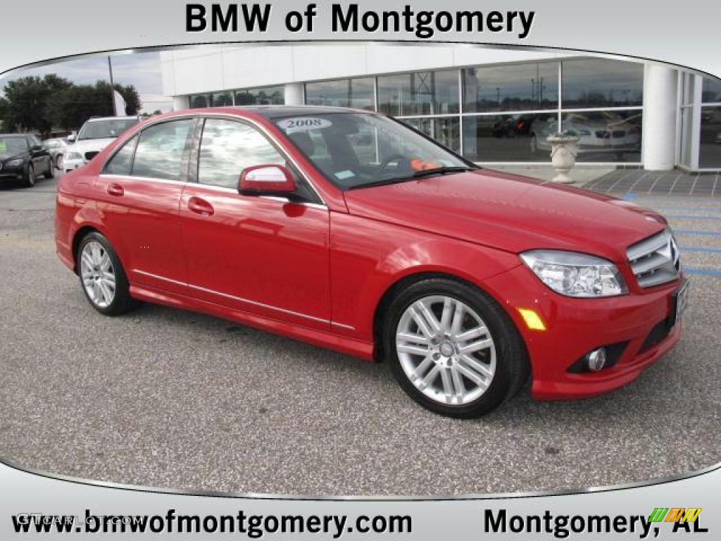 2008 C 300 Sport - Mars Red / Black photo #1