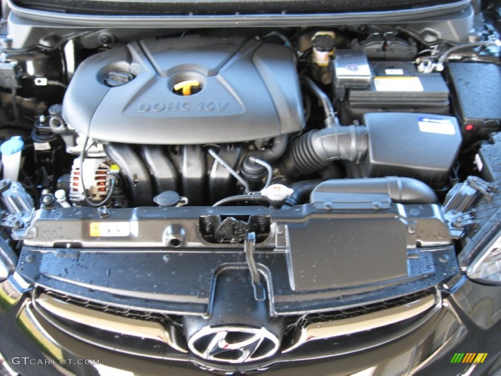 2012 Elantra Limited - Black Noir Pearl / Gray photo #9