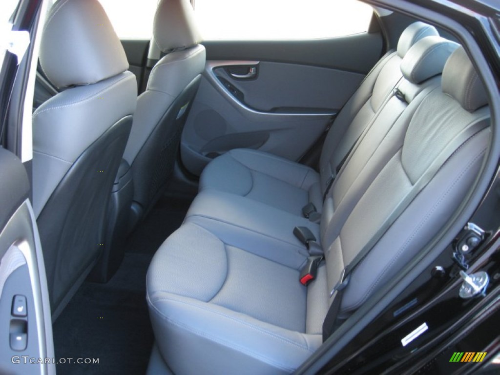 2012 Elantra Limited - Black Noir Pearl / Gray photo #16