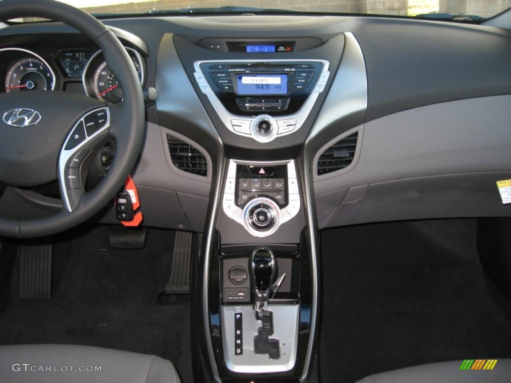 2012 Elantra Limited - Black Noir Pearl / Gray photo #23