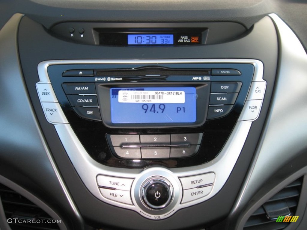 2012 Elantra Limited - Black Noir Pearl / Gray photo #24