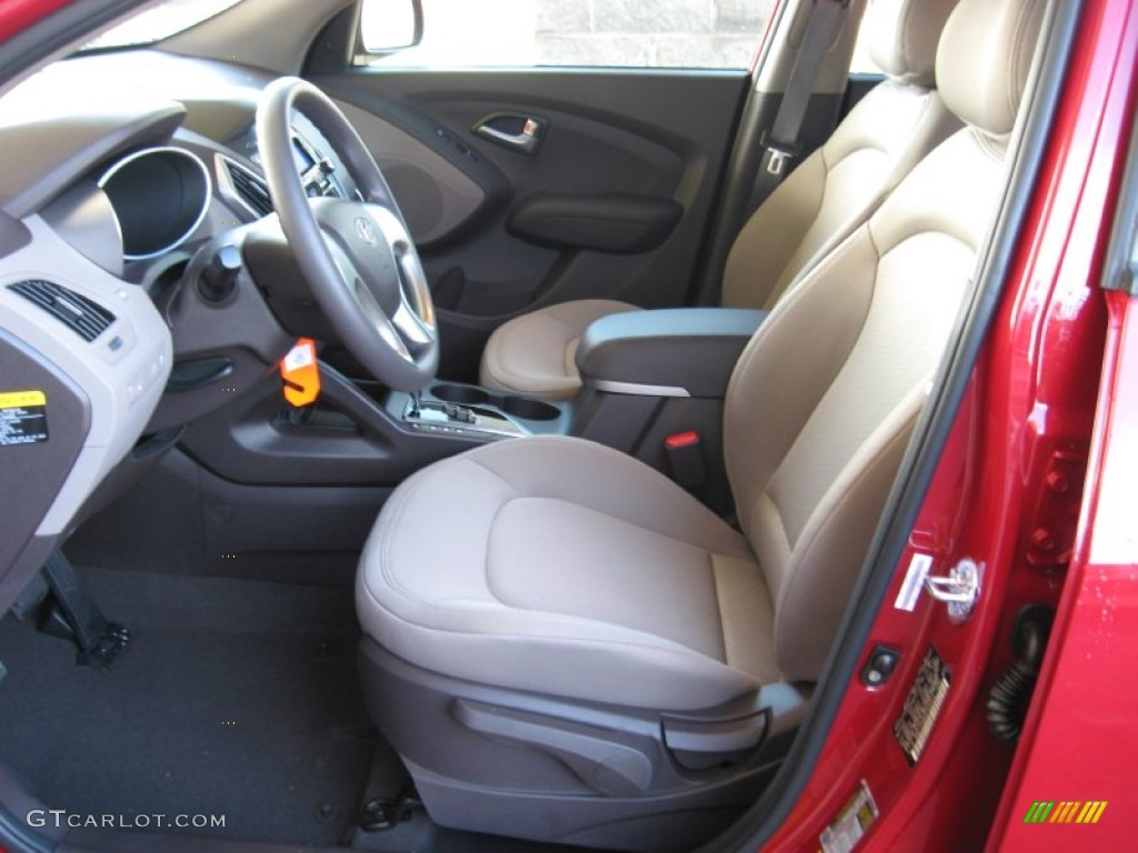 Taupe Interior 2012 Hyundai Tucson GL Photo #59701899
