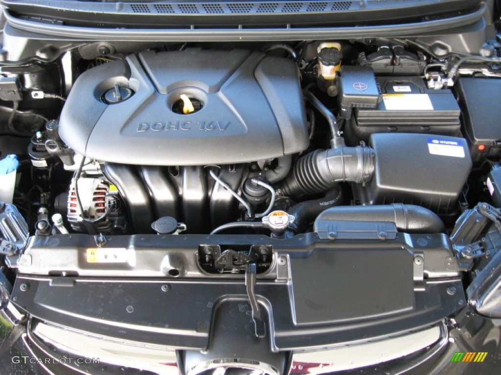 2012 Elantra GLS - Black Noir Pearl / Beige photo #9