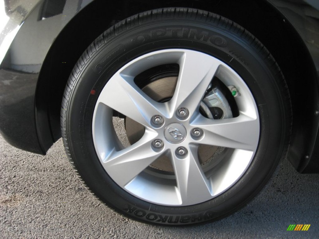 2012 Elantra GLS - Black Noir Pearl / Beige photo #10