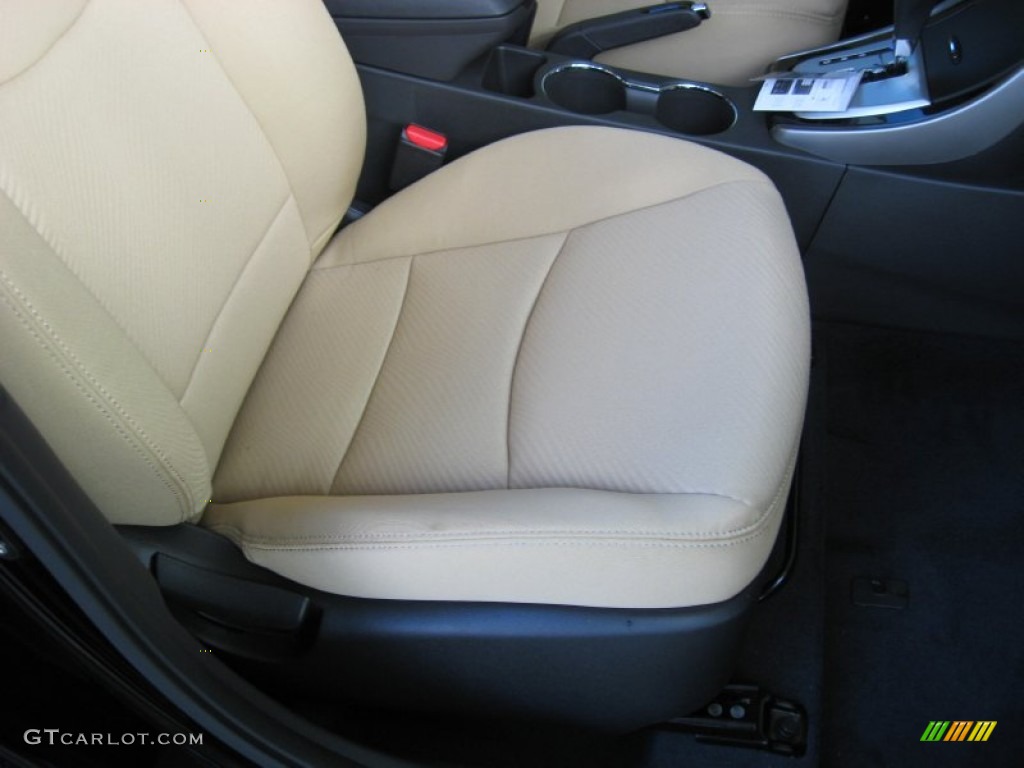 2012 Elantra GLS - Black Noir Pearl / Beige photo #20