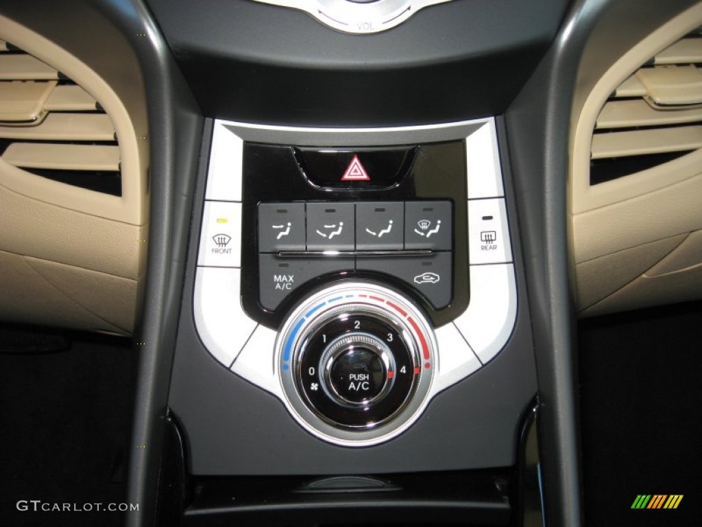 2012 Elantra GLS - Black Noir Pearl / Beige photo #25