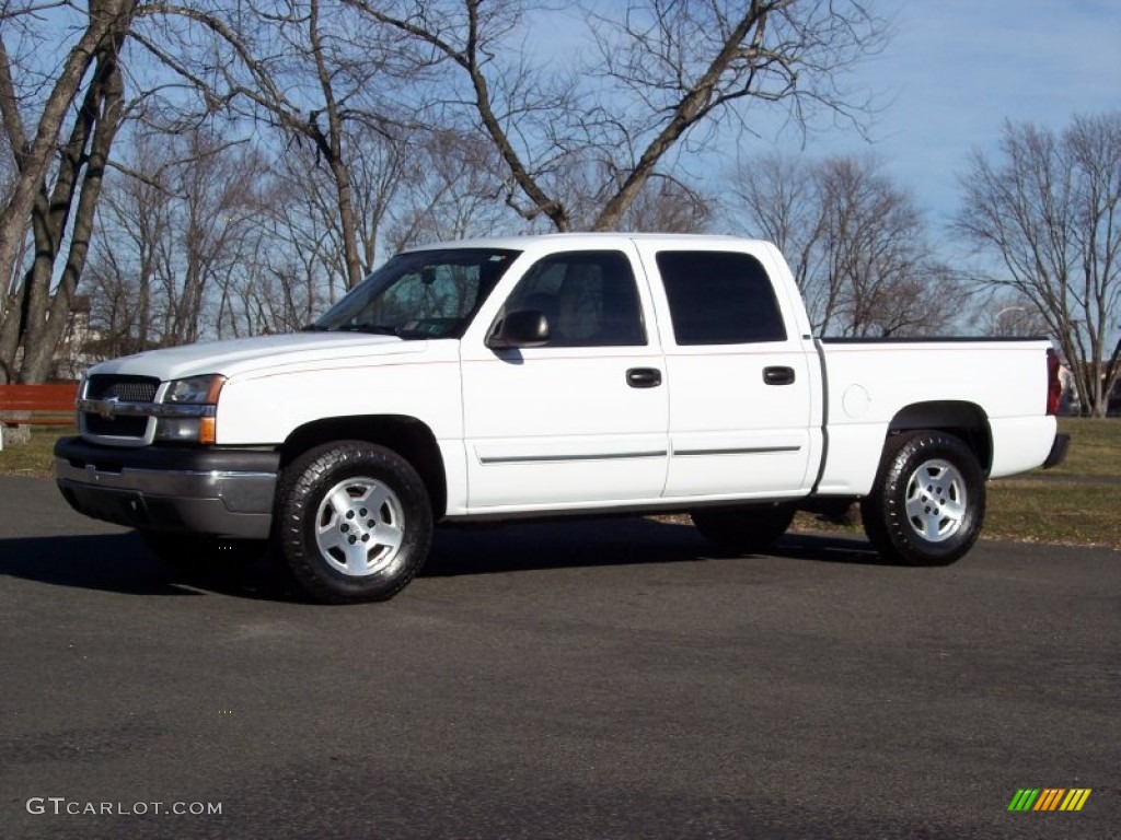 2004 Silverado 1500 LS Crew Cab 4x4 - Summit White / Dark Charcoal photo #8