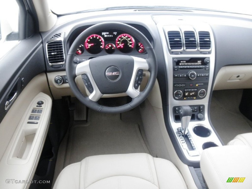 2012 GMC Acadia SLT AWD Cashmere Dashboard Photo #59703940