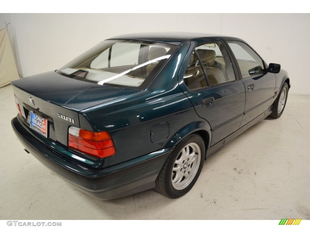 1996 3 Series 318i Sedan - Boston Green Metallic / Beige photo #5