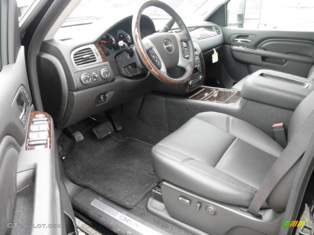 Ebony Interior 2012 GMC Sierra 3500HD Denali Crew Cab 4x4 Photo #59704065