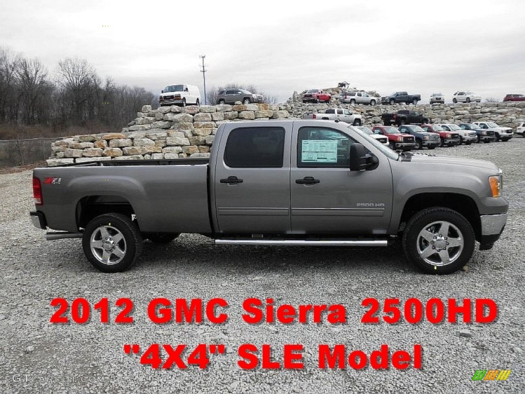 2012 Sierra 2500HD SLE Crew Cab 4x4 - Steel Gray Metallic / Dark Titanium photo #1