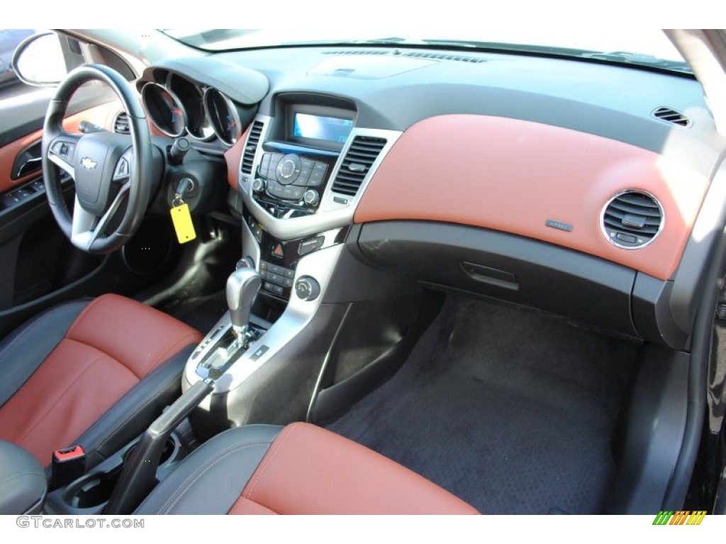 2011 Chevrolet Cruze LT Jet Black/Brick Leather Dashboard Photo #59704782
