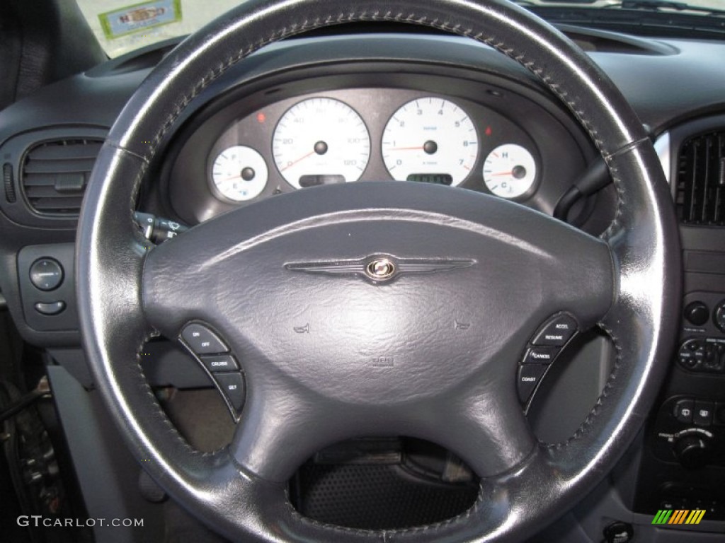 2004 Chrysler Town & Country Touring Platinum Series Medium Slate Gray Steering Wheel Photo #59705577
