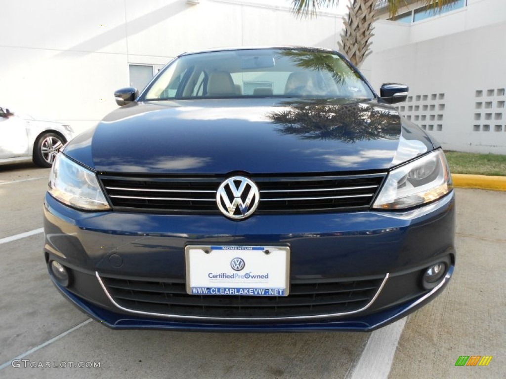 2011 Jetta SEL Sedan - Tempest Blue Metallic / Cornsilk Beige photo #2