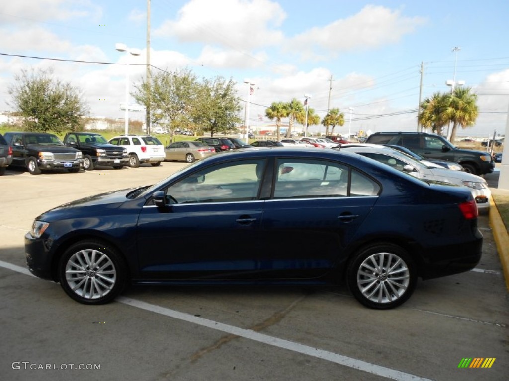 2011 Jetta SEL Sedan - Tempest Blue Metallic / Cornsilk Beige photo #4