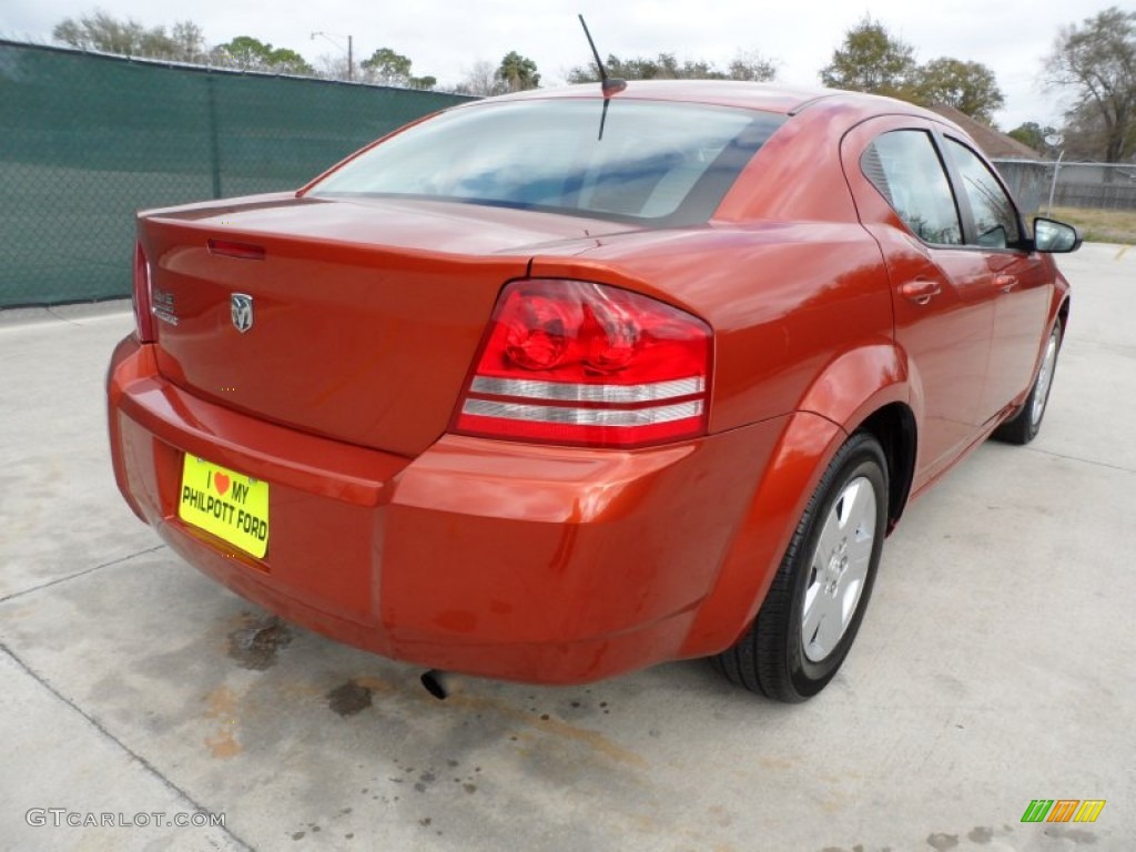 2008 Avenger SE - Sunburst Orange Pearl / Dark Slate Gray/Light Slate Gray photo #3