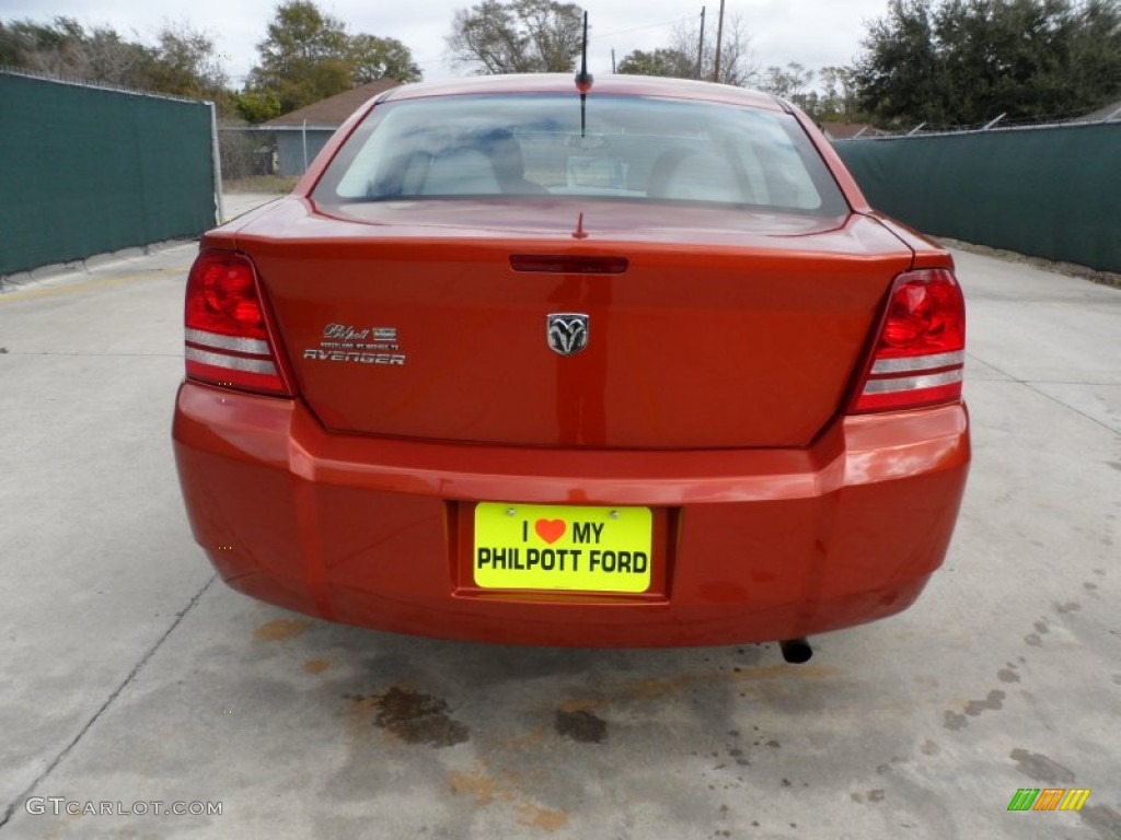 2008 Avenger SE - Sunburst Orange Pearl / Dark Slate Gray/Light Slate Gray photo #4