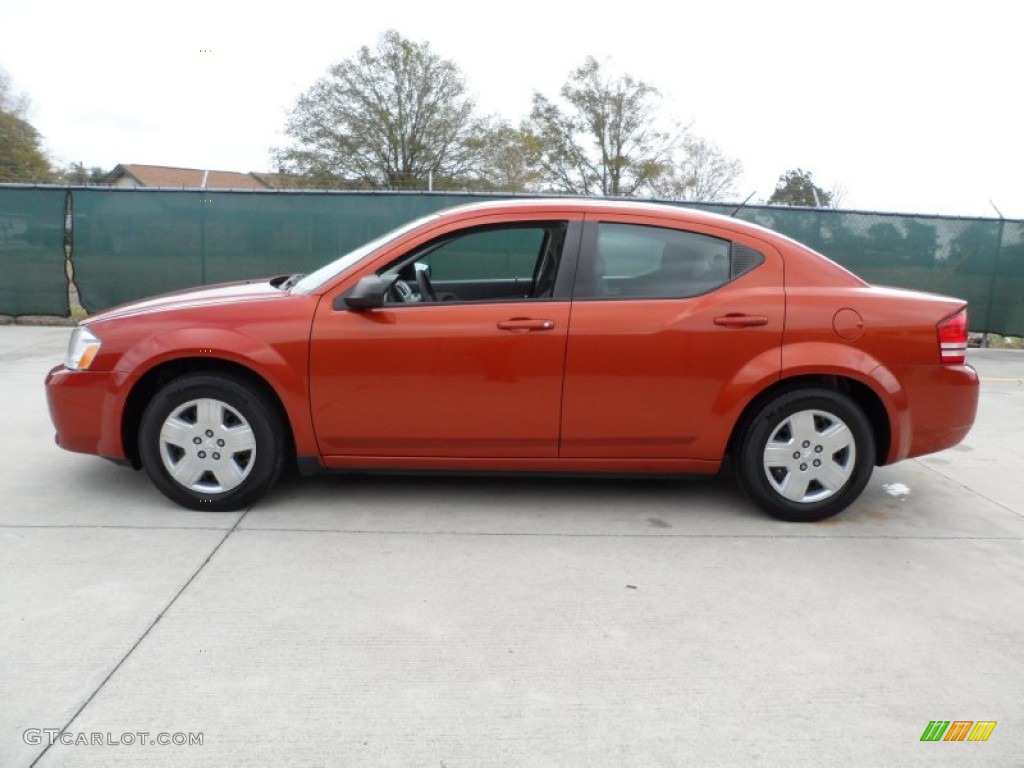 2008 Avenger SE - Sunburst Orange Pearl / Dark Slate Gray/Light Slate Gray photo #6