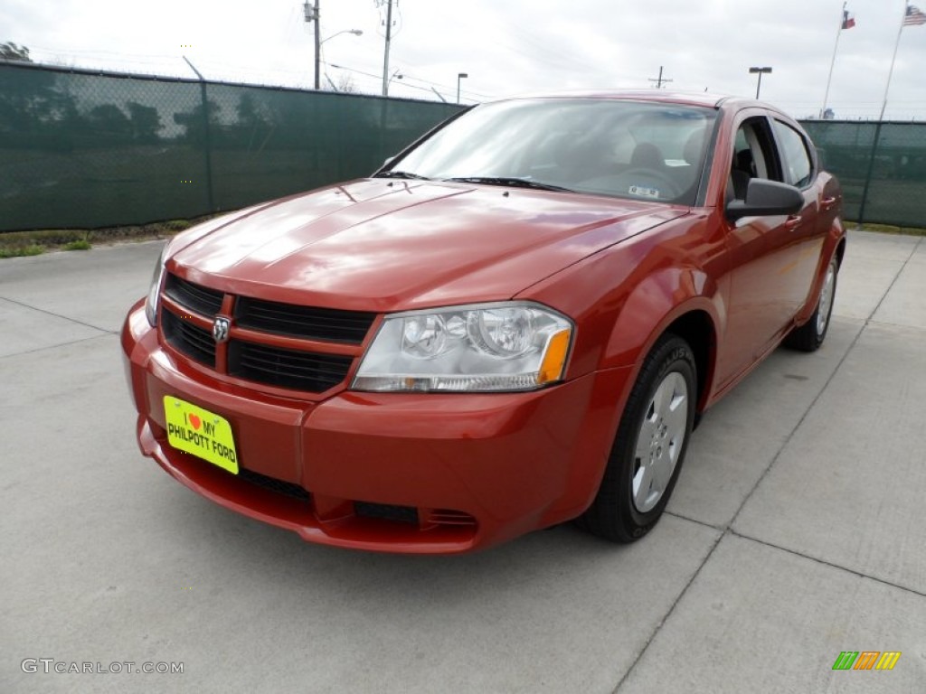 2008 Avenger SE - Sunburst Orange Pearl / Dark Slate Gray/Light Slate Gray photo #7