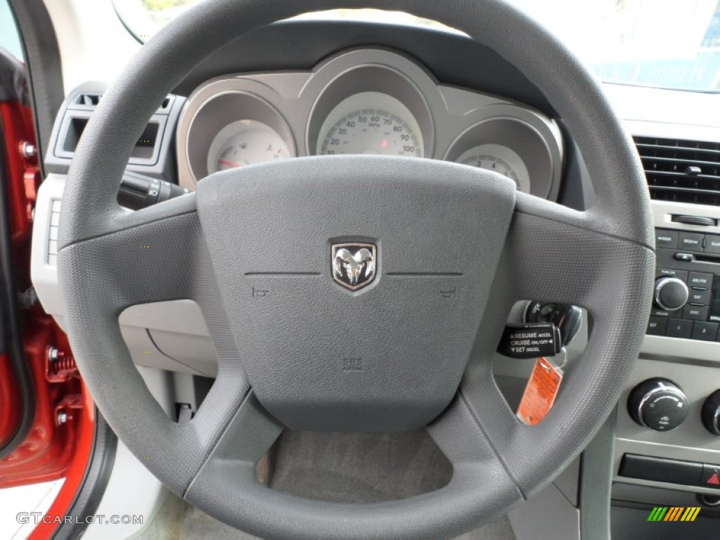 2008 Dodge Avenger SE Dark Slate Gray/Light Slate Gray Steering Wheel Photo #59709174