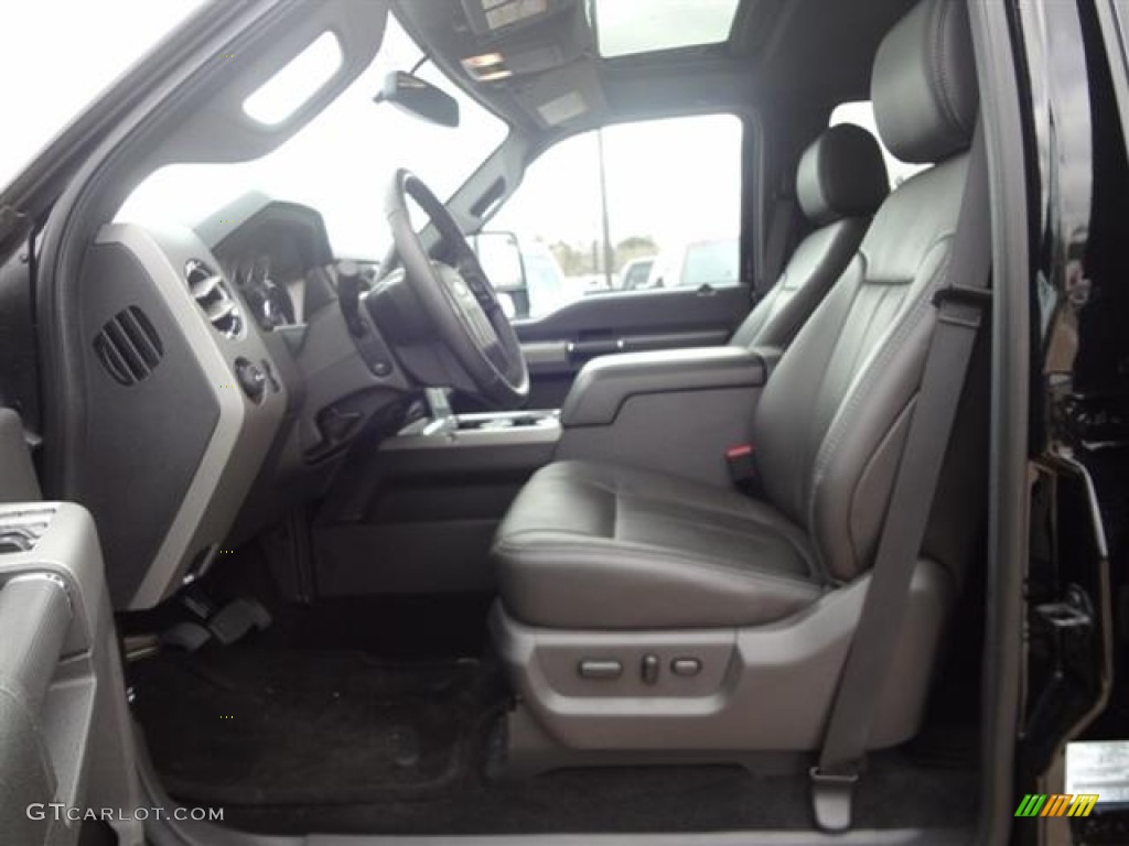Black Interior 2012 Ford F250 Super Duty Lariat Crew Cab 4x4 Photo #59710227