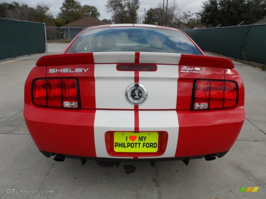 2007 Mustang Shelby GT500 Coupe - Torch Red / Black/Red photo #4