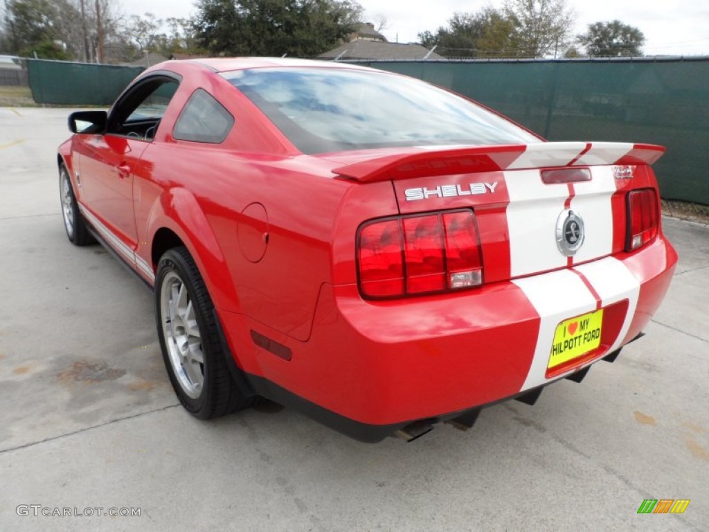 2007 Mustang Shelby GT500 Coupe - Torch Red / Black/Red photo #5