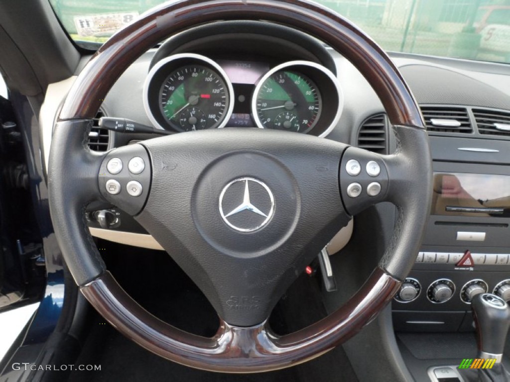 2006 Mercedes-Benz SLK 280 Roadster Beige Steering Wheel Photo #59710929