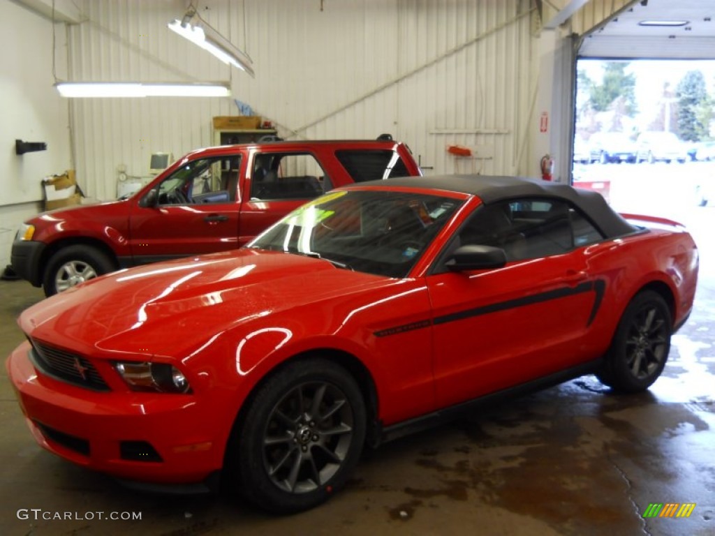 2011 Mustang V6 Premium Convertible - Race Red / Saddle photo #1