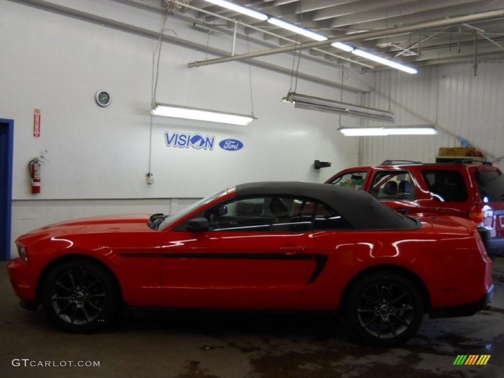 2011 Mustang V6 Premium Convertible - Race Red / Saddle photo #17