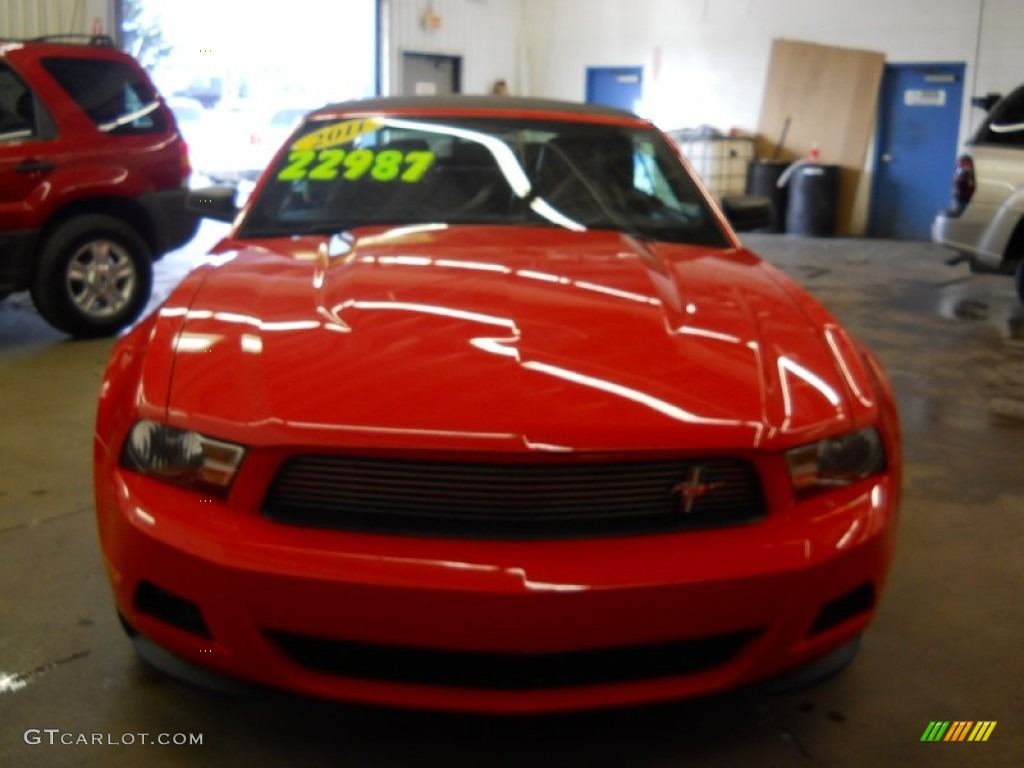 2011 Mustang V6 Premium Convertible - Race Red / Saddle photo #22