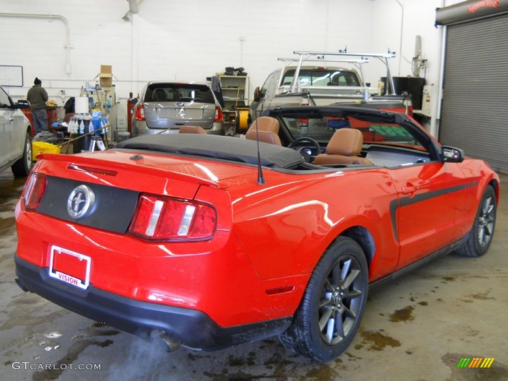 2011 Mustang V6 Premium Convertible - Race Red / Saddle photo #24