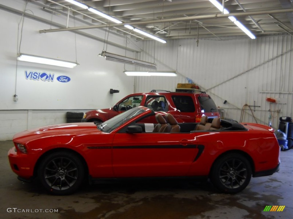 2011 Mustang V6 Premium Convertible - Race Red / Saddle photo #25