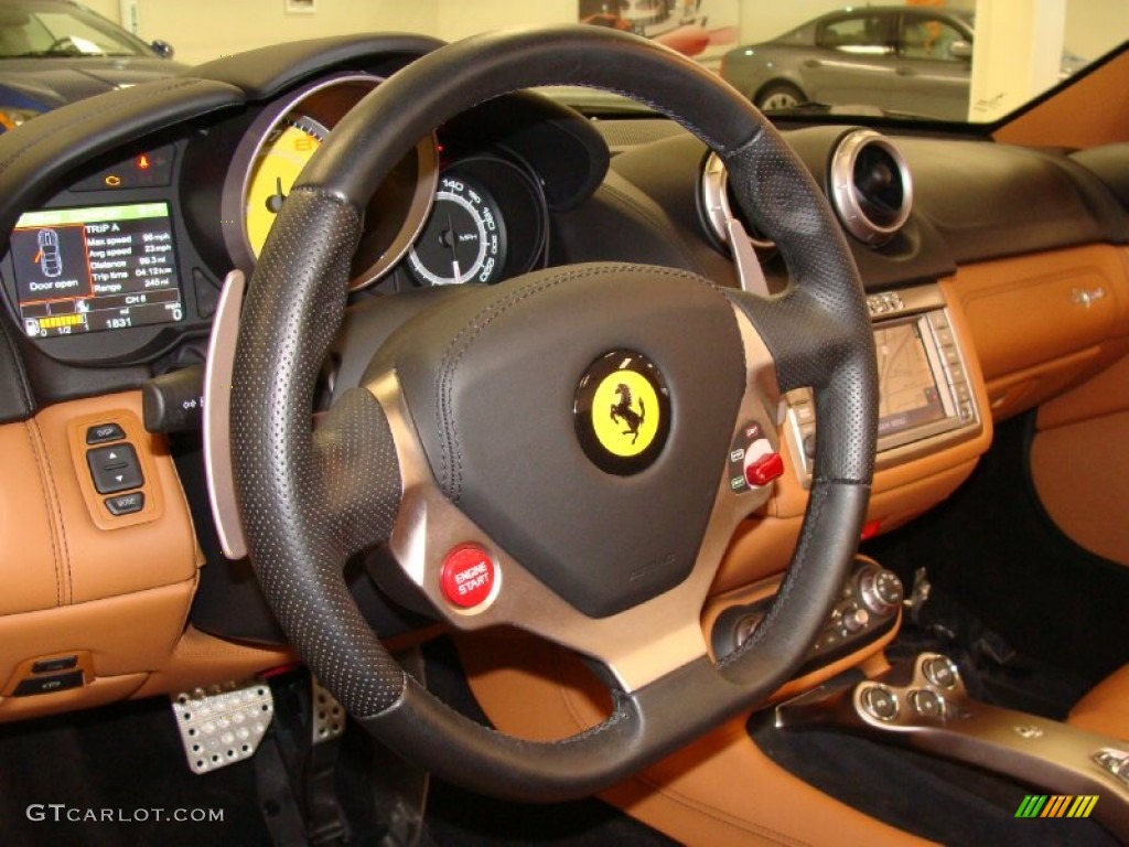 2010 Ferrari California Standard California Model Beige Steering Wheel Photo #59712894