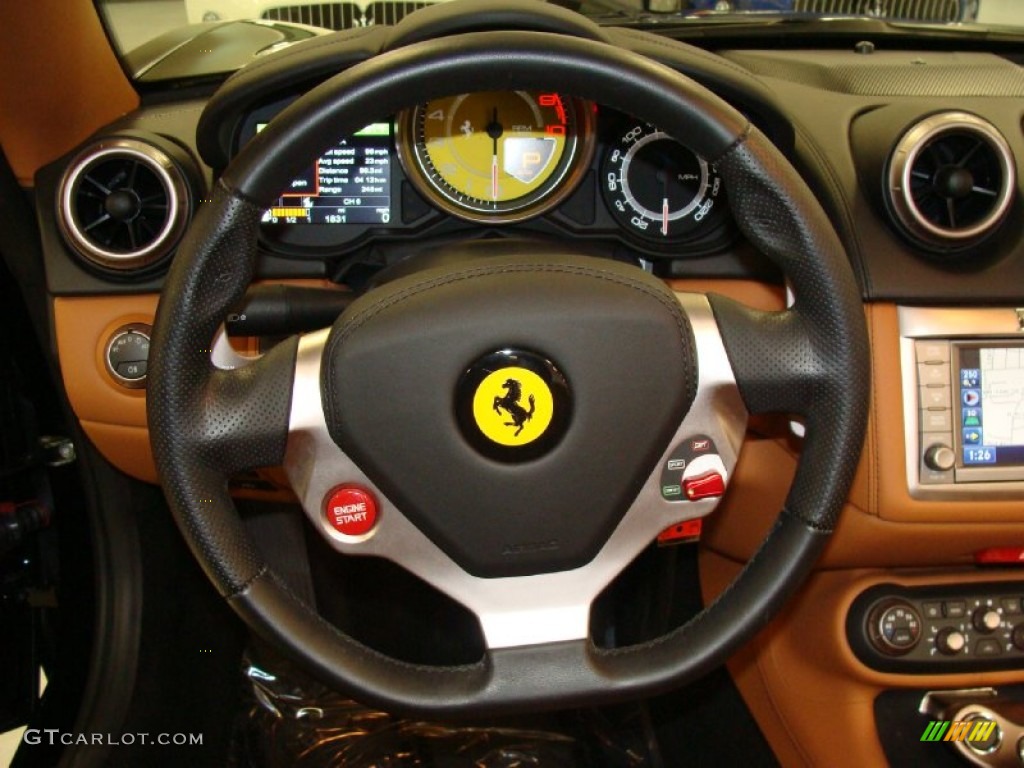 2010 Ferrari California Standard California Model Beige Steering Wheel Photo #59712927