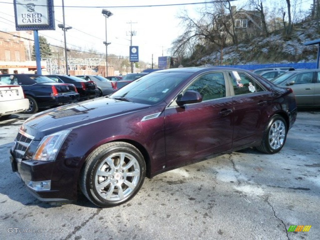 2009 CTS 4 AWD Sedan - Black Cherry / Cashmere/Cocoa photo #1