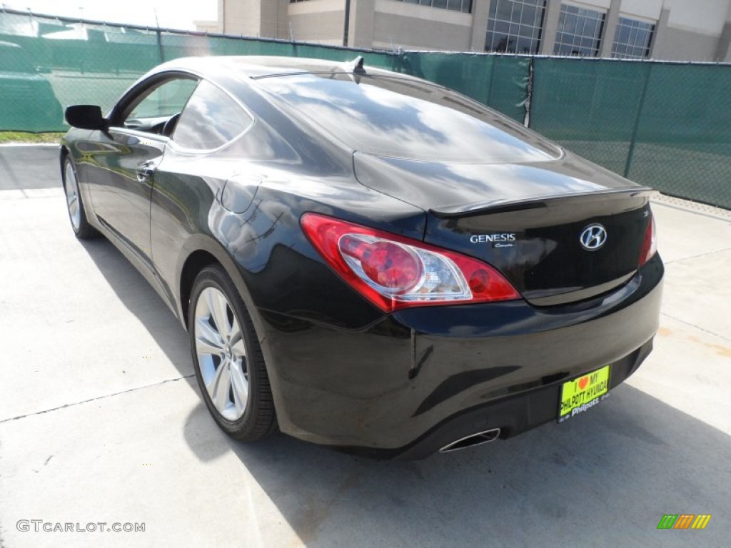 2012 Genesis Coupe 2.0T - Bathurst Black / Black Cloth photo #5