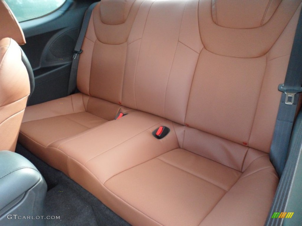 Brown Leather Interior 2012 Hyundai Genesis Coupe 3.8 Grand Touring Photo #59715222