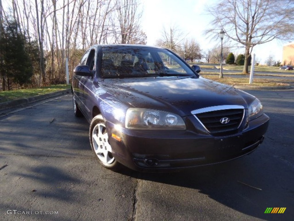 2004 Elantra GLS Sedan - Moonlit Blue / Gray photo #1