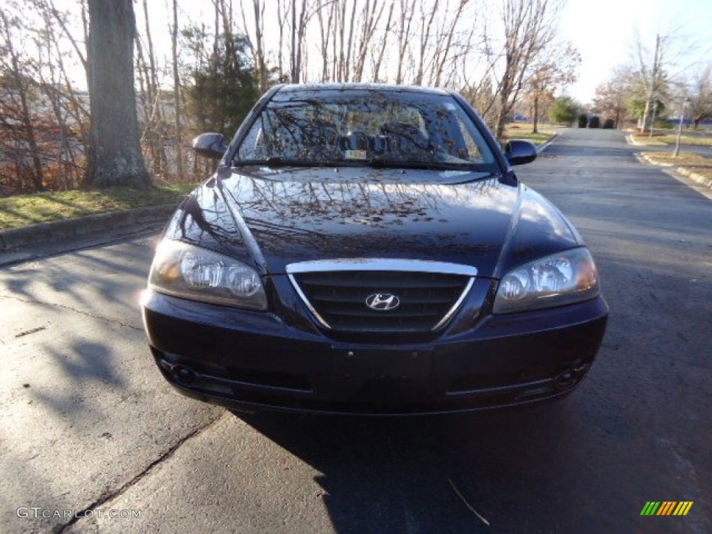 2004 Elantra GLS Sedan - Moonlit Blue / Gray photo #2
