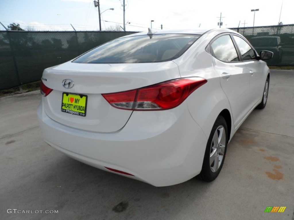 2012 Elantra GLS - Shimmering White / Beige photo #3