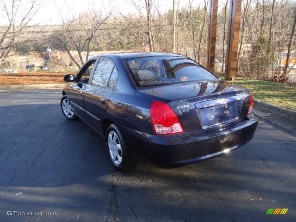 2004 Elantra GLS Sedan - Moonlit Blue / Gray photo #5