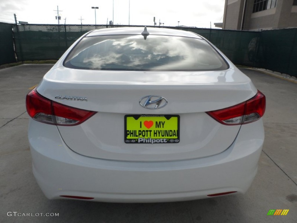 2012 Elantra GLS - Shimmering White / Beige photo #4