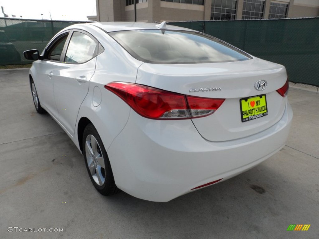 2012 Elantra GLS - Shimmering White / Beige photo #5